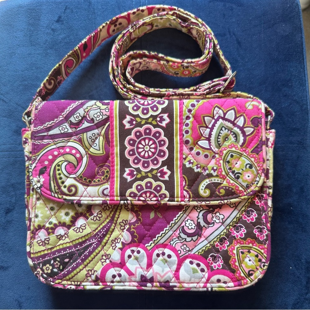 Vera Bradley Shoulder/Crossbody bag - Retired Print Very Berry Paisley
